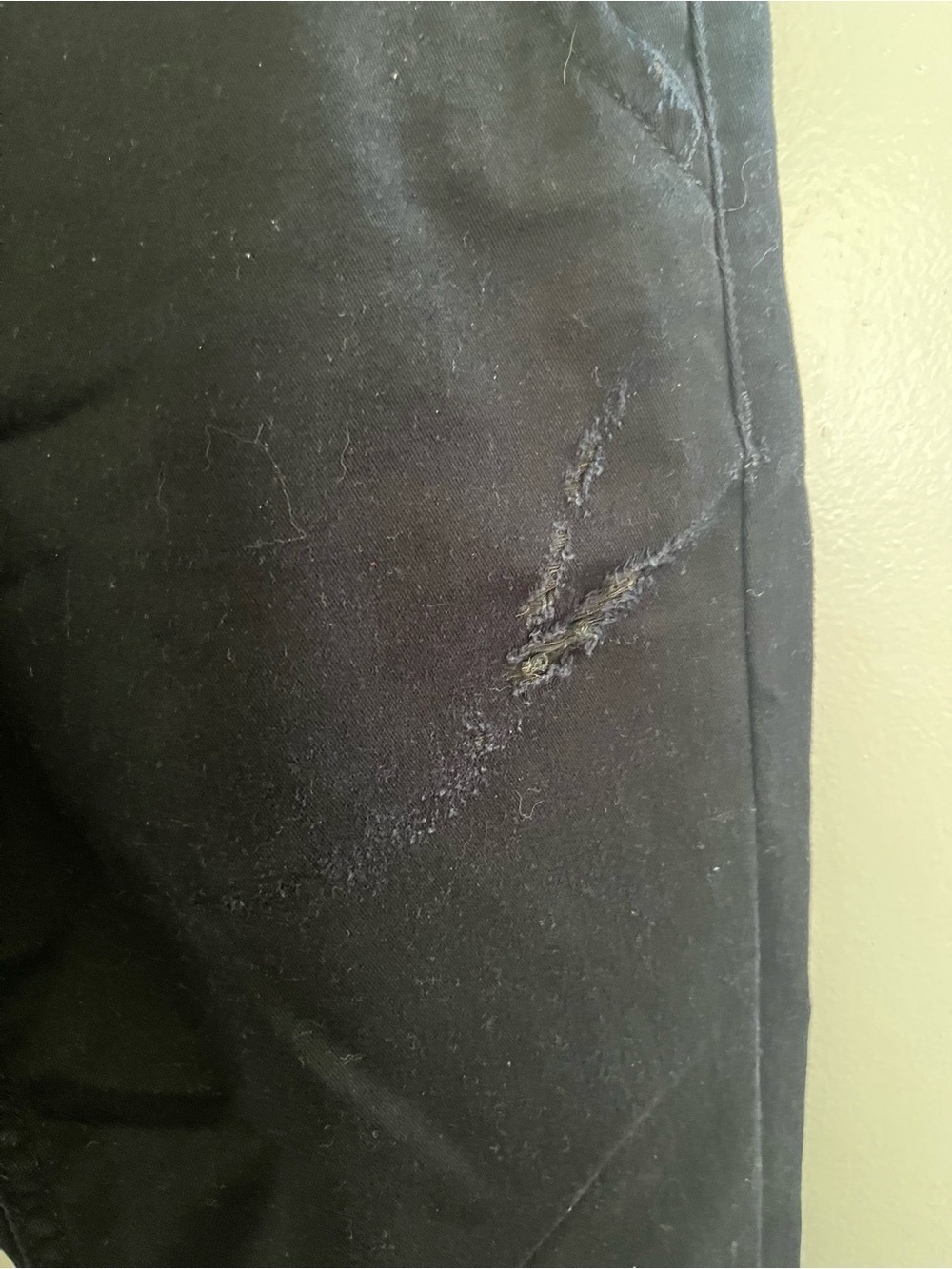 Vans Men's Slim Black Jeans with Subtle Distress - Picture 3 of 7